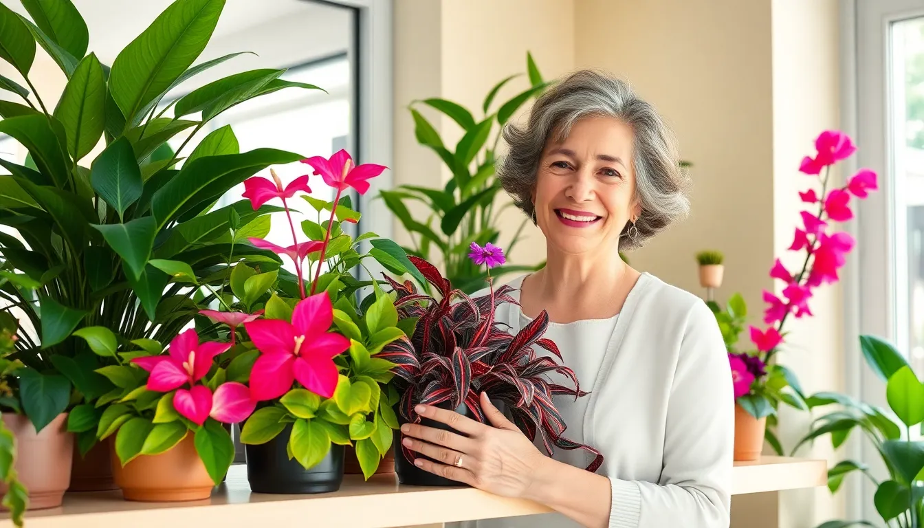 colorful houseplants