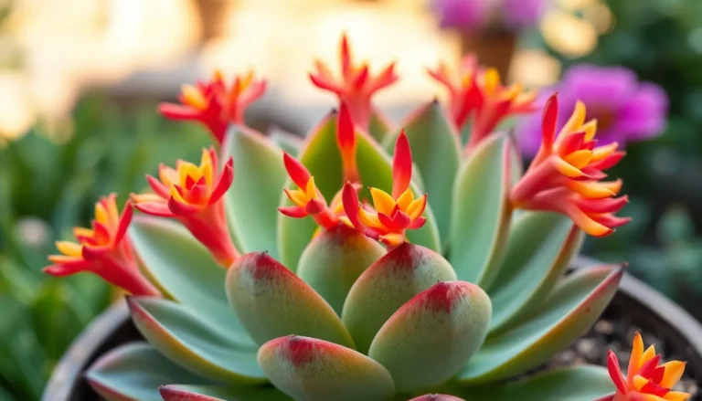 blooming succulents