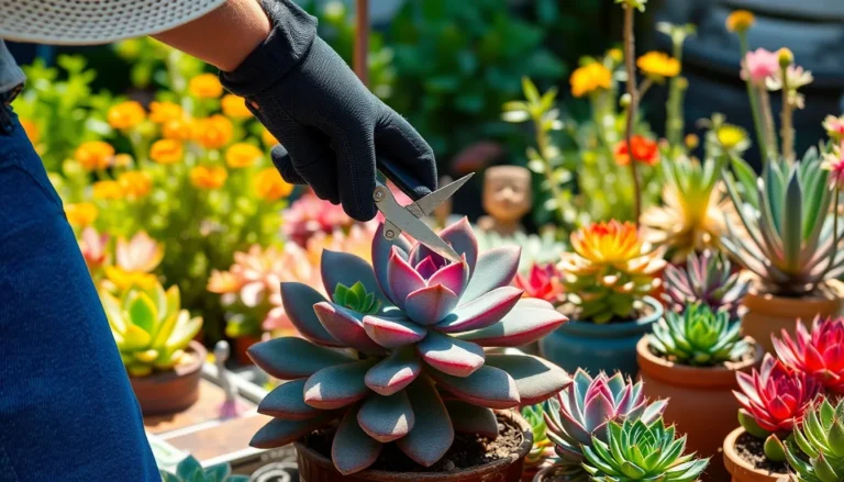 how to trim succulents