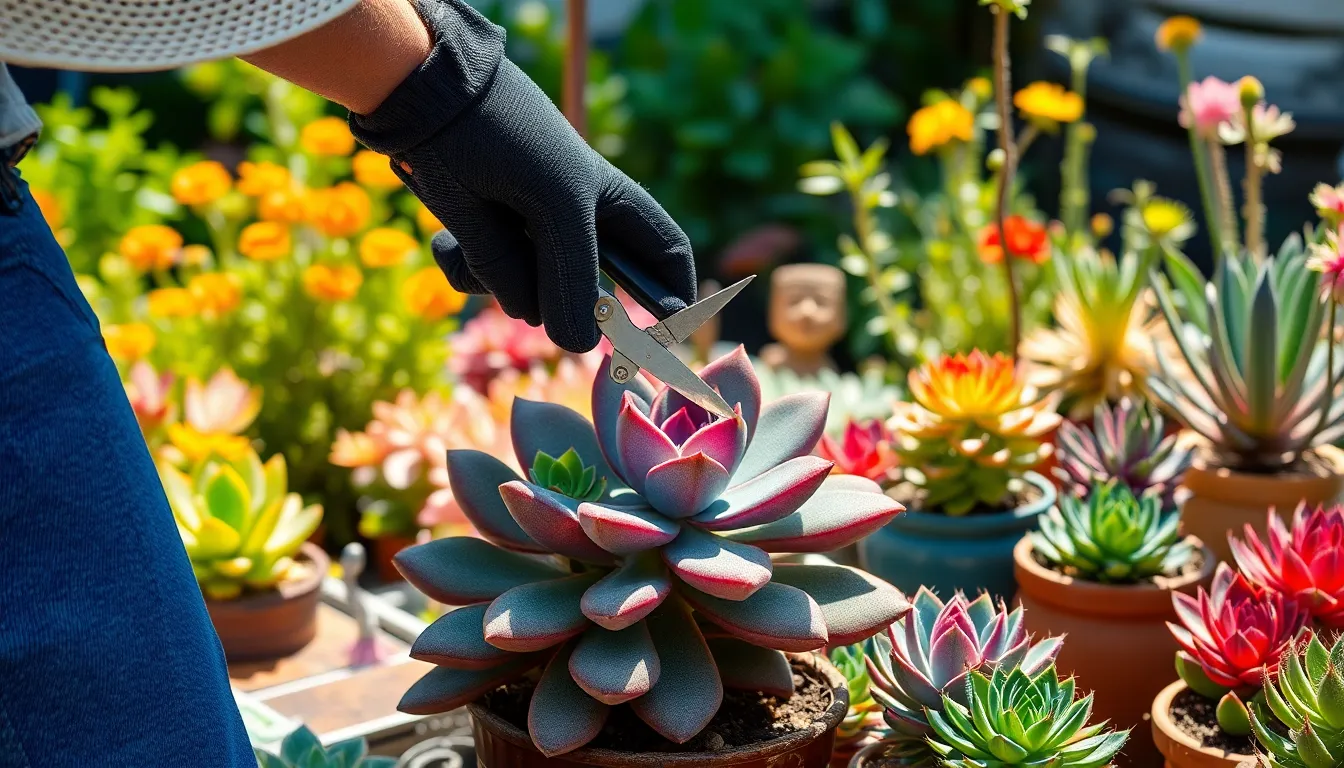 how to trim succulents